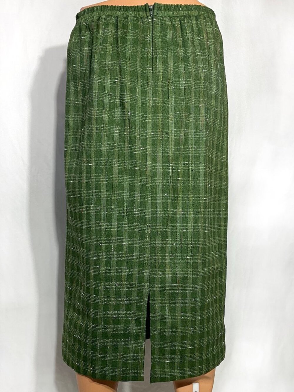 Sag Harbor Sz 12 Green Midi Plaid Pencil Skirt Womens - Picture 3 of 10